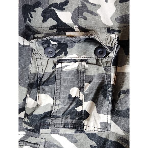 LA GATE Men's 100% Cotton Gray Cargo Camo Tactical Large Pockets Pants Sz 38x30 - Picture 6 of 11